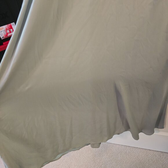 Show Me Your MuMu Small Gray Blue Caitlin Chiffon Party Bridal Ruffle Dress Smal - Picture 14 of 16